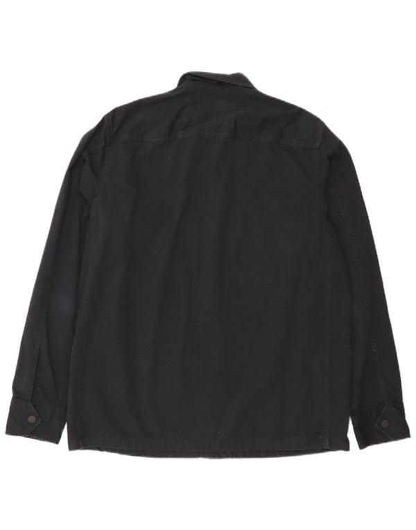 Hugo Boss Chaqueta utilitaria para hombre UK 36 Small Azul marino Algodón