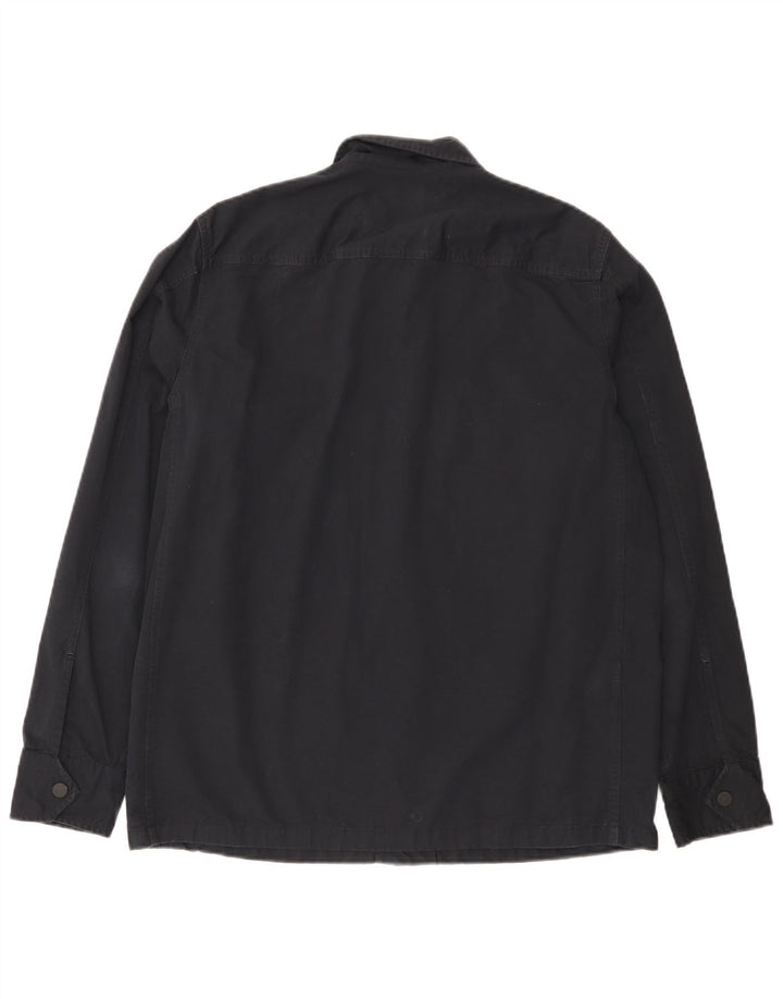 Hugo Boss Chaqueta utilitaria para hombre UK 36 Small Azul marino Algodón