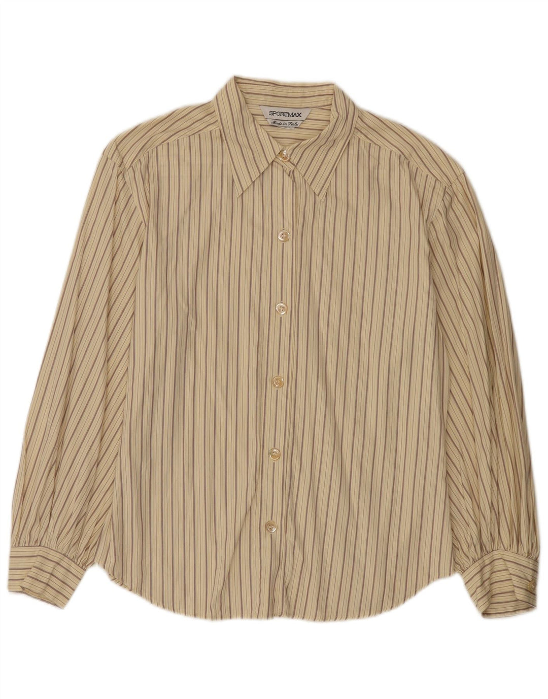 Camisa Sportmax para mujer UK 42 Medium Beige Rayas
