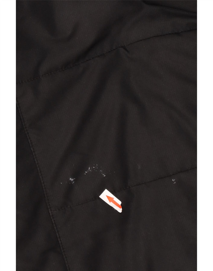 Jack Wolfskin Abrigo acolchado con capucha para mujer UK 12/14 Mediano Negro Poliéster