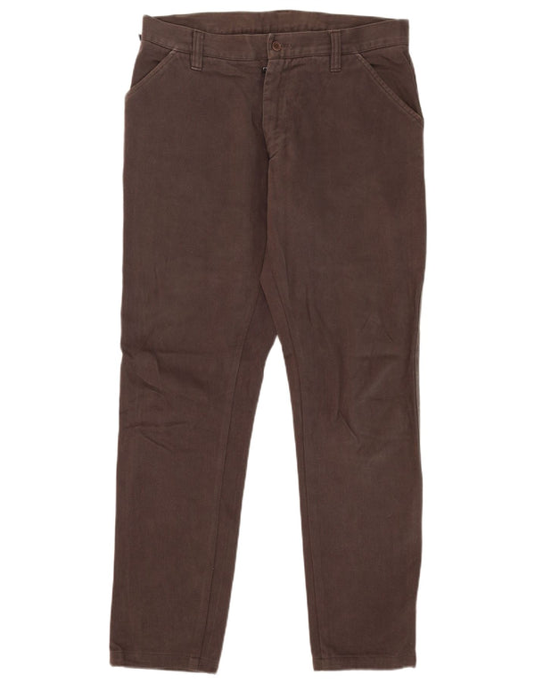 DOLCE & GABBANA Pantalones informales ajustados para hombre IT 50 Large W32 L31 Algodón marrón