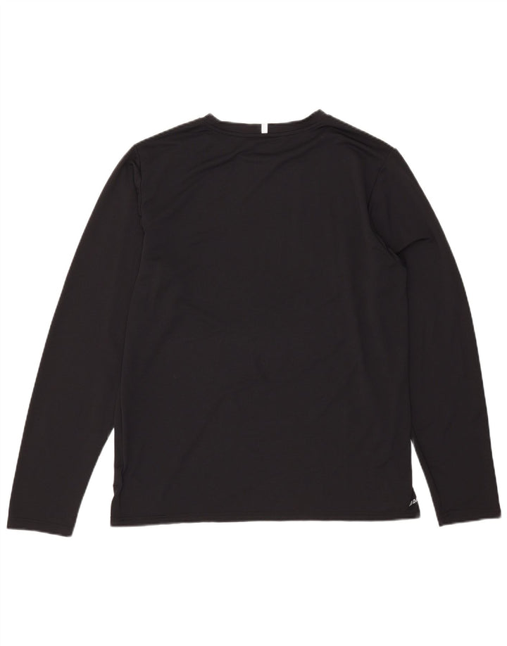 New Balance Hombre Top Manga Larga Grande Poliéster Negro