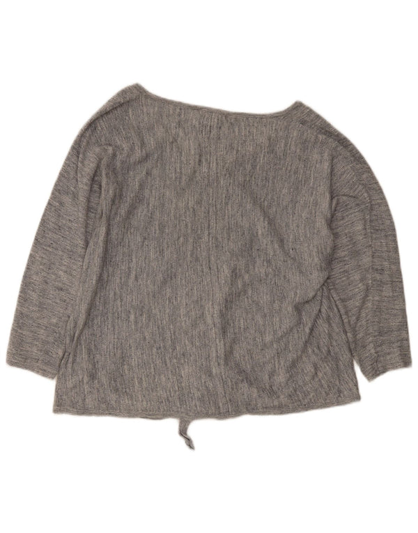 White Stuff Top para Mujer Manga 3/4 UK 46 Grande Lino Gris