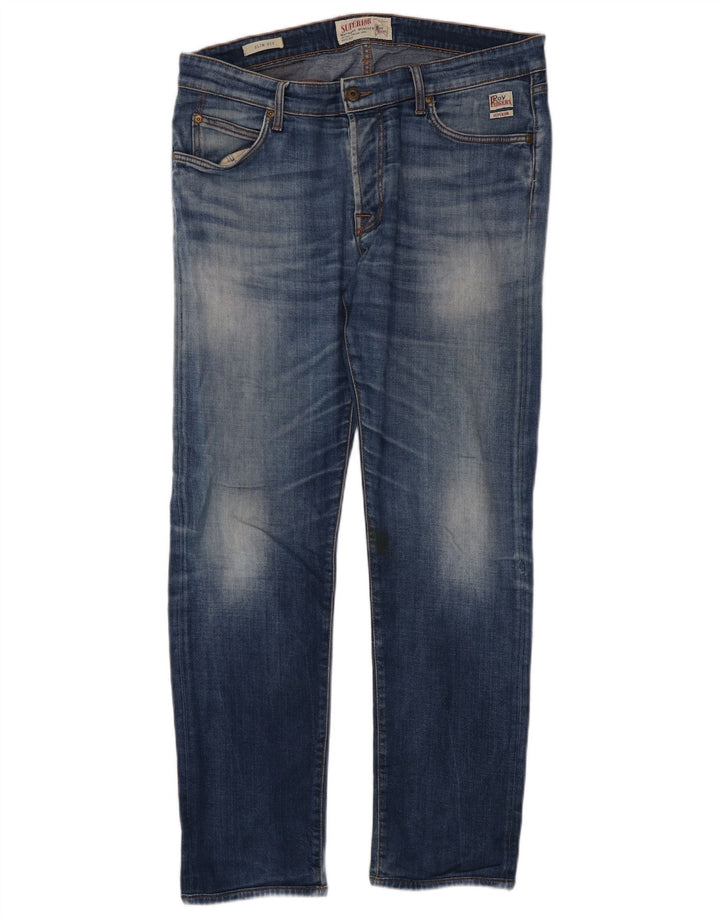 Roy Rogers Vaqueros ajustados para hombre W36 L30 Algodón azul