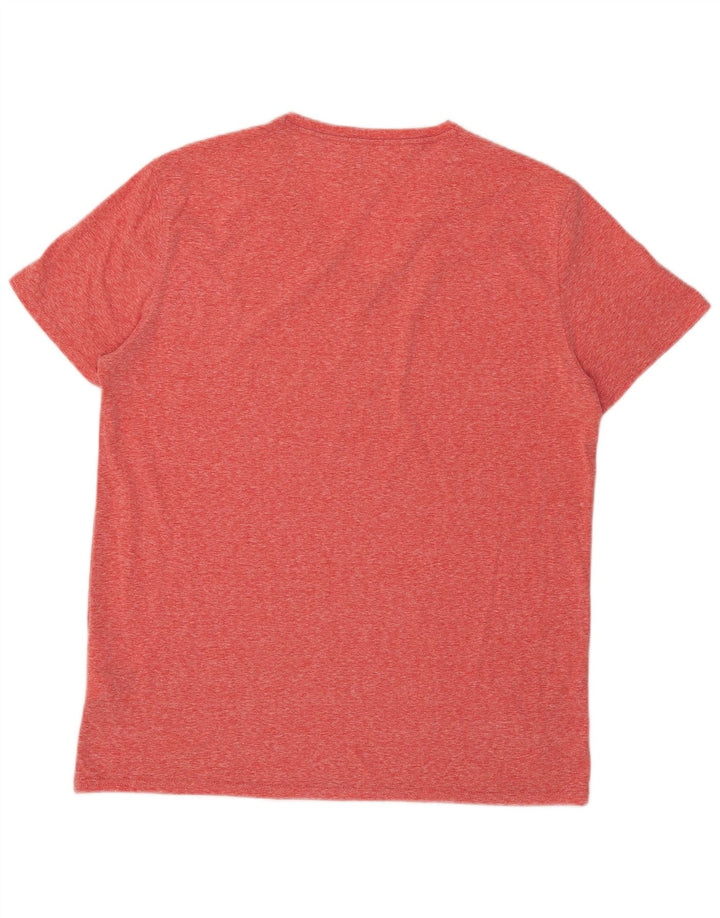 Tommy Hilfiger Camiseta Regular Fit para Hombre Top XL Poliéster Moteado Rojo