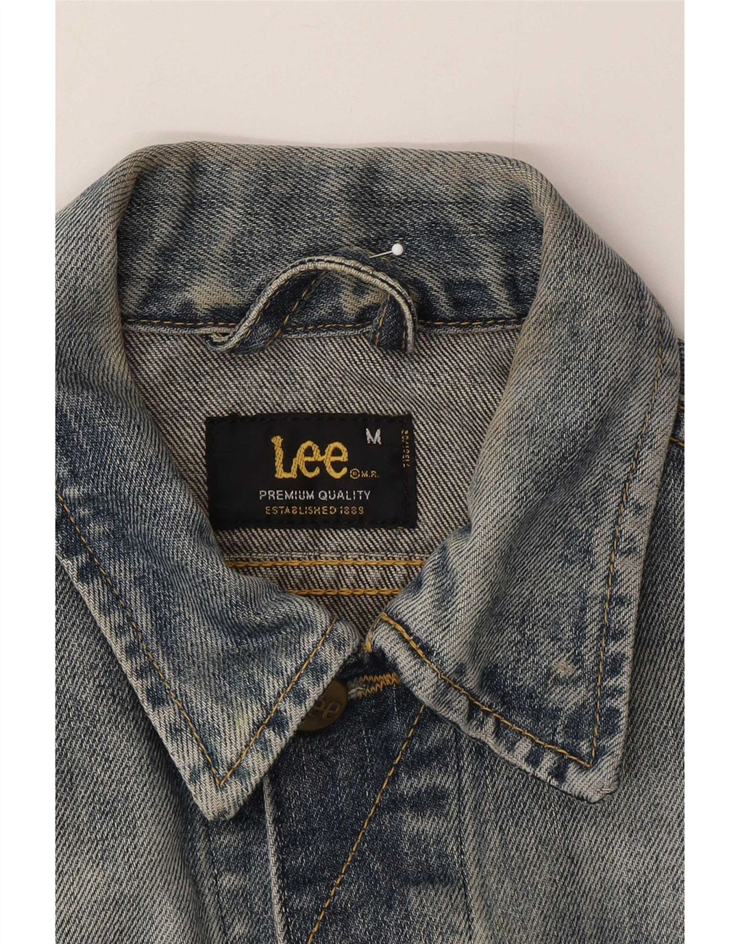 Lee Chaqueta Vaquera Rider para Mujer UK 12 Algodón Azul Medio