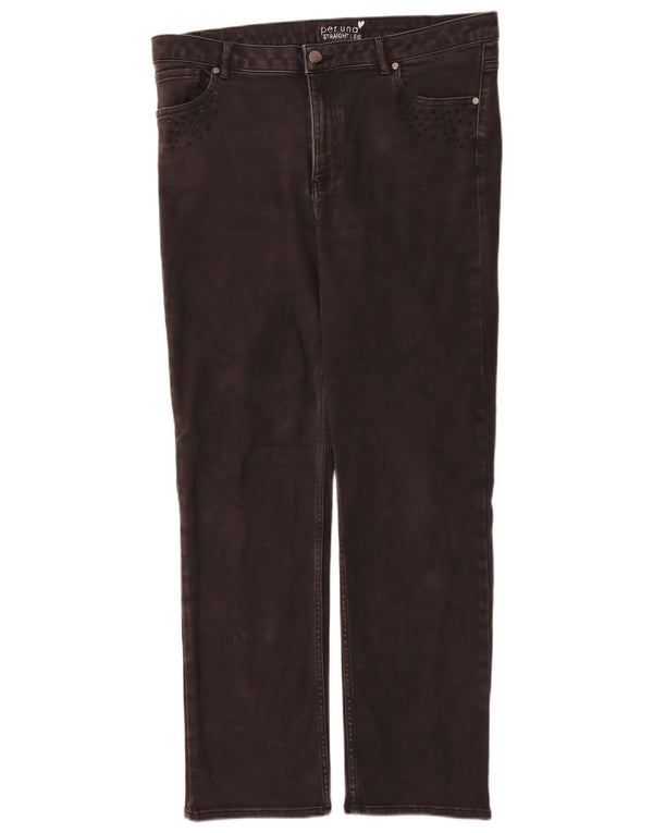 Marks & Spencer Vaqueros rectos Per Una para mujer UK 46 Large W34 L30 Negro