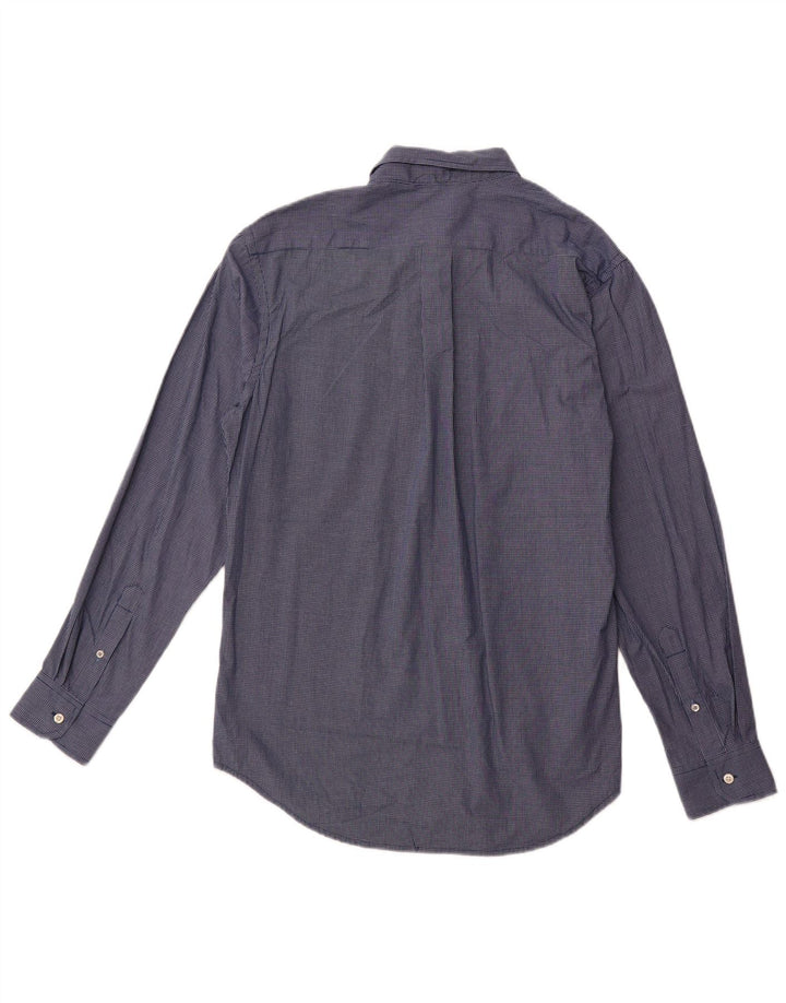 IZOD Camisa para hombre mediana azul marino Gingham