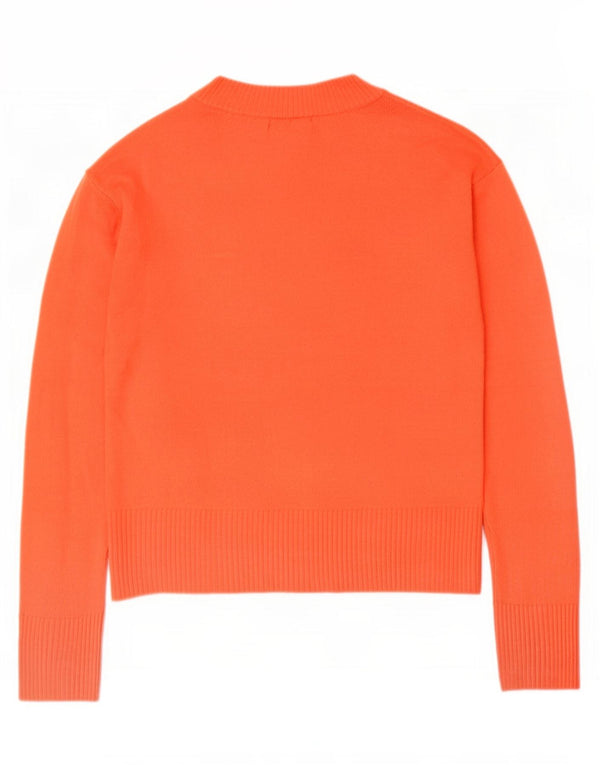 Marks & Spencer Suéter con cuello en V para mujer UK 40 Acrílico naranja mediano