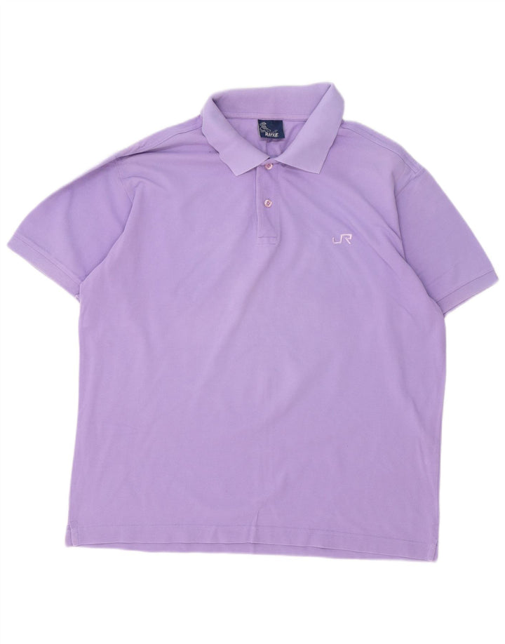 Rifle Polo para hombre de algodón morado grande