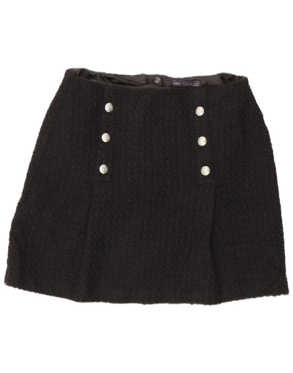 Marks & Spencer Minifalda para mujer UK 44 Medium W32 Acrílico negro