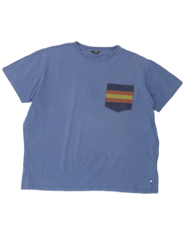 K-WAY Camiseta Hombre Top 2XL Algodón Azul