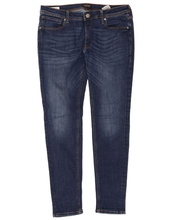 Jack & Jones Hombre Tom Skinny Jeans W36 L32 Algodón Azul Marino