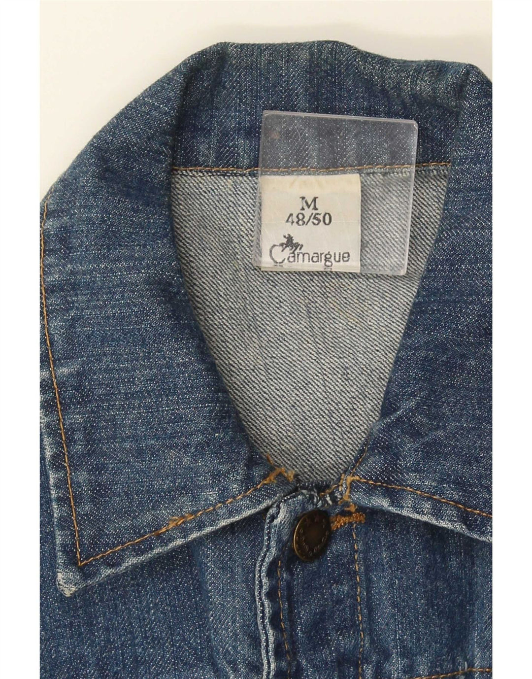 Camargue Chaqueta Vaquera Hombre IT 48/50 Algodón Azul Medio