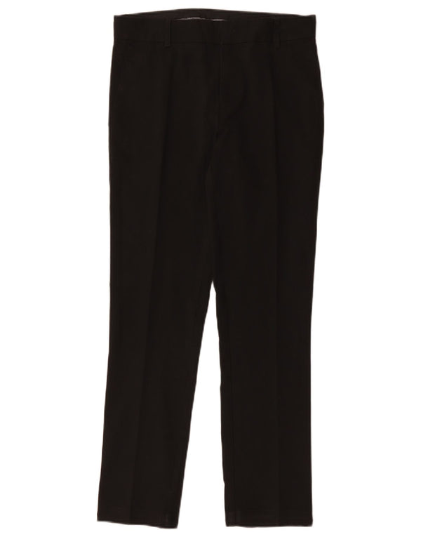 Marks & Spencer Pantalones de traje ajustados para niños 12-13 años W28 L27 Poliéster negro