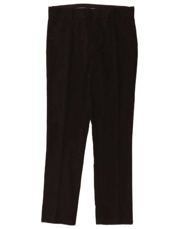 Marks & Spencer Pantalones de traje ajustados para niños 12-13 años W28 L27 Poliéster negro