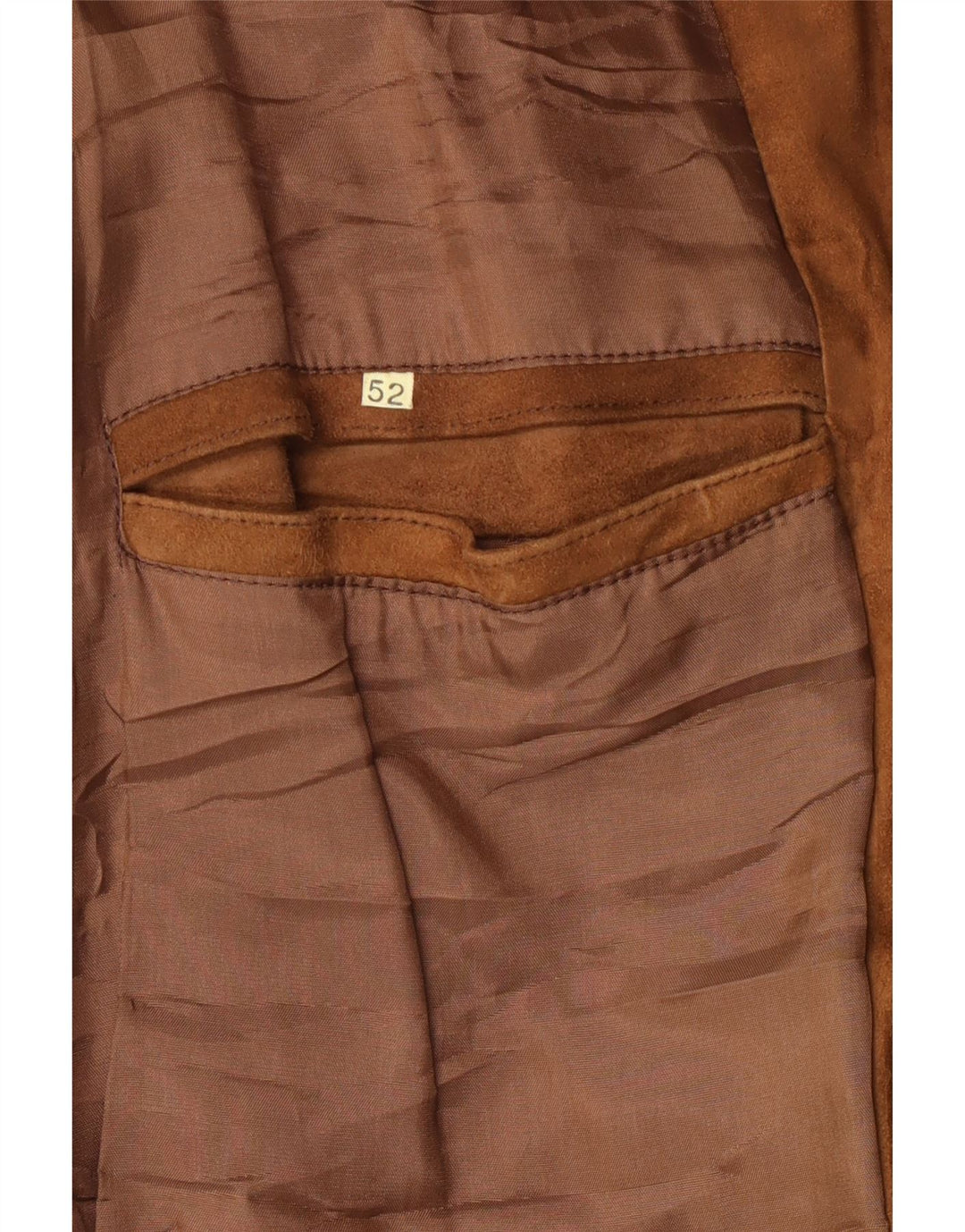 Vintage hombres gamuza bomber chaqueta IT 52 XL marrón