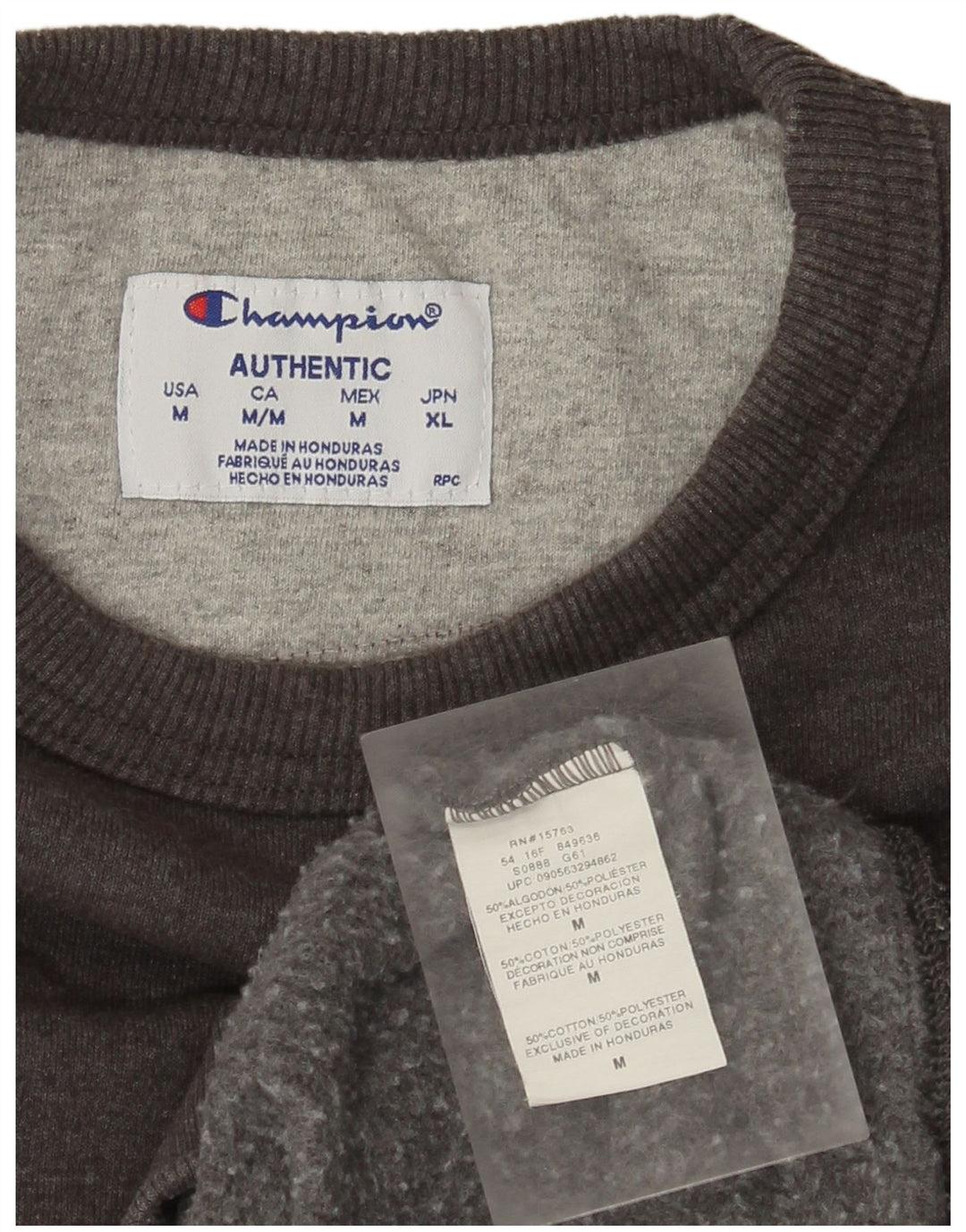 Champion Sudadera Jumper Gris Medio De Algodón Moteado