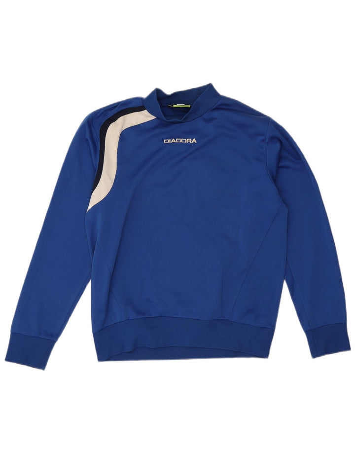 Diadora Hombre Sudadera Jumper Small Azul Colorblock Poliéster