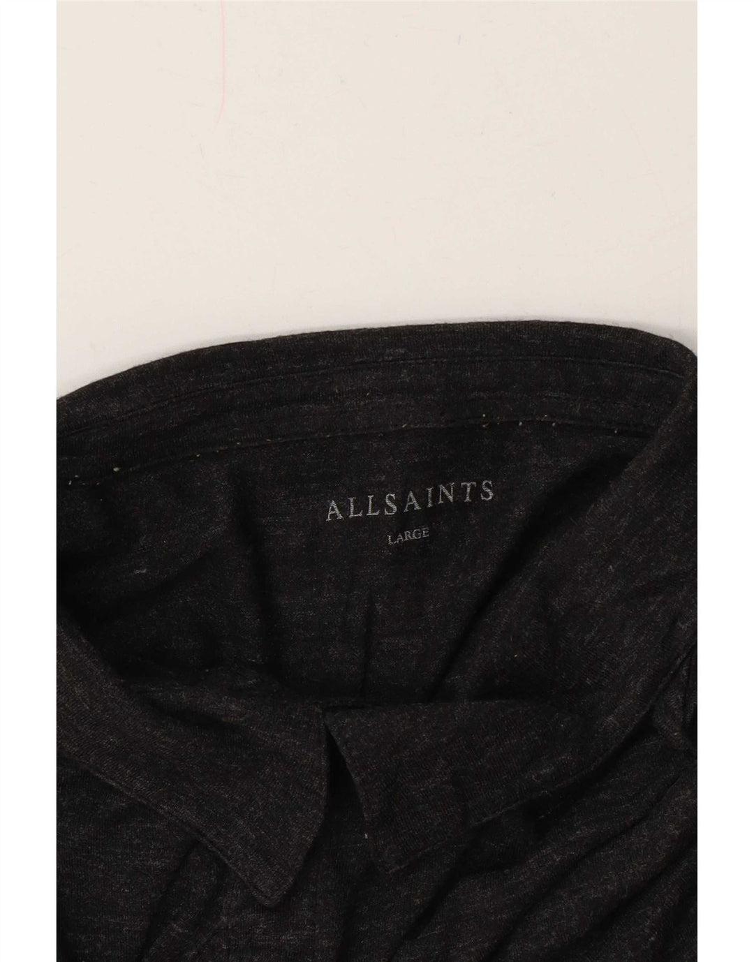 All Saints Polo para hombre grande gris moteado