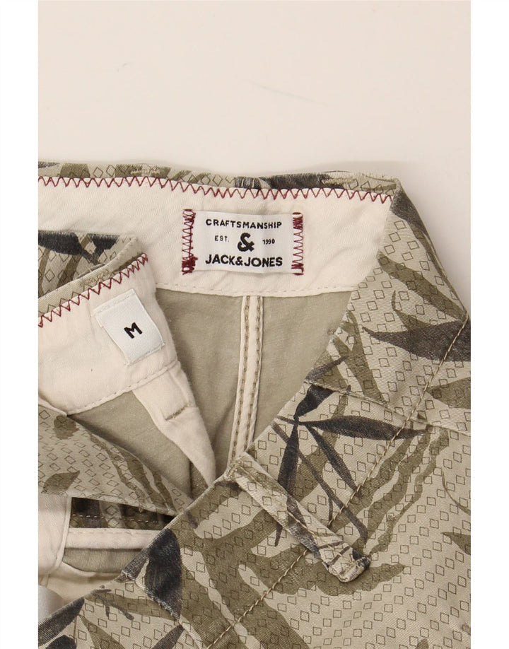 JACK & JONES Pantalones cortos chinos de corte regular para hombre Medium W32 Khaki Floral Cotton