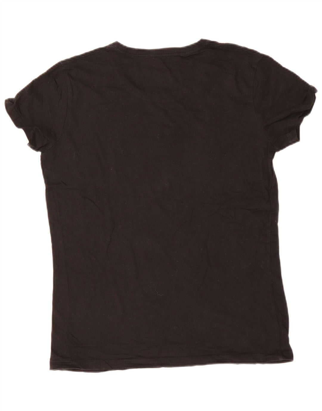 CONVERSE Camiseta gráfica para mujer Top UK 14 Mediano Algodón negro