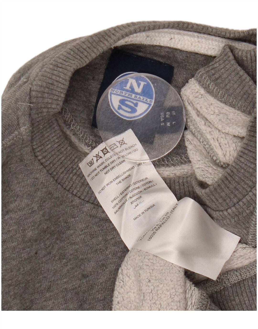 NORTH SAILS Sudadera Hombre Jersey Pequeño Gris Algodón