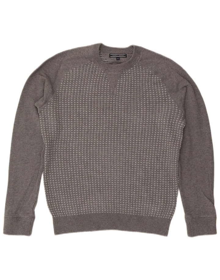 Tommy Hilfiger Jersey De Cuello Redondo Para Hombre De Algodón Geométrico Gris Medio