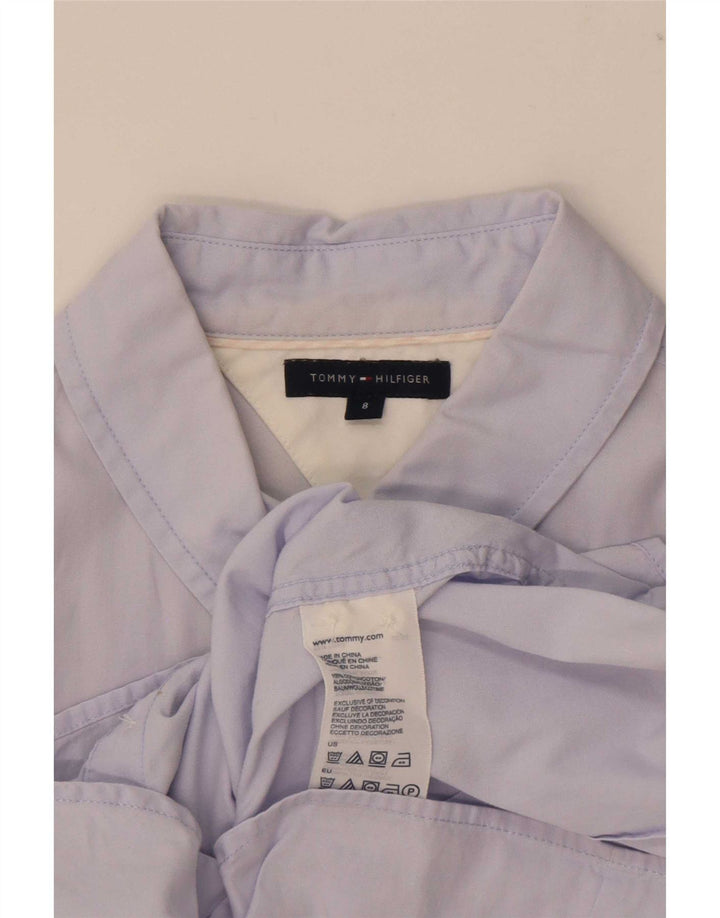 Tommy Hilfiger Camisa para mujer US 8 Algodón azul medio
