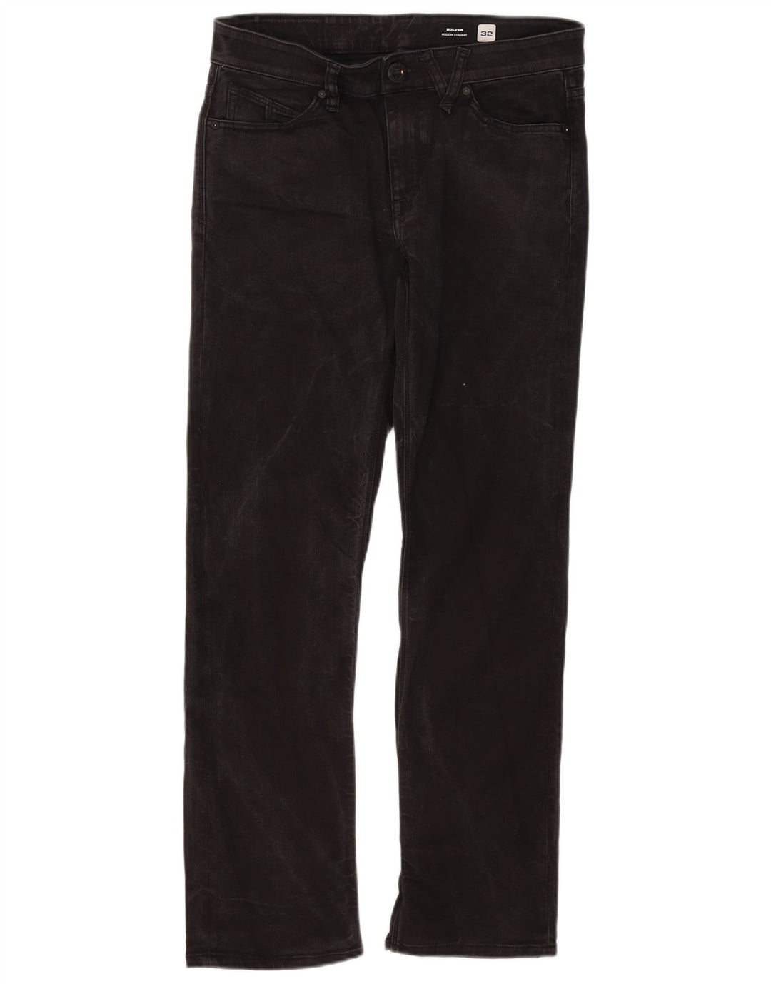 Vaqueros rectos Volcom Solver para hombre W32 L30 Algodón negro