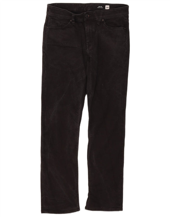 Vaqueros rectos Volcom Solver para hombre W32 L30 Algodón negro