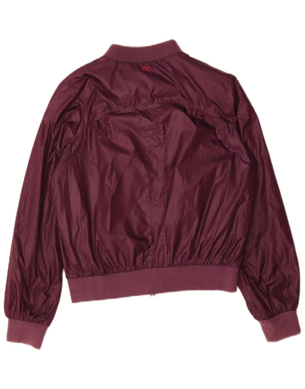 Chaqueta bomber con estampado gráfico para mujer Lee UK 44 Poliéster burdeos mediano