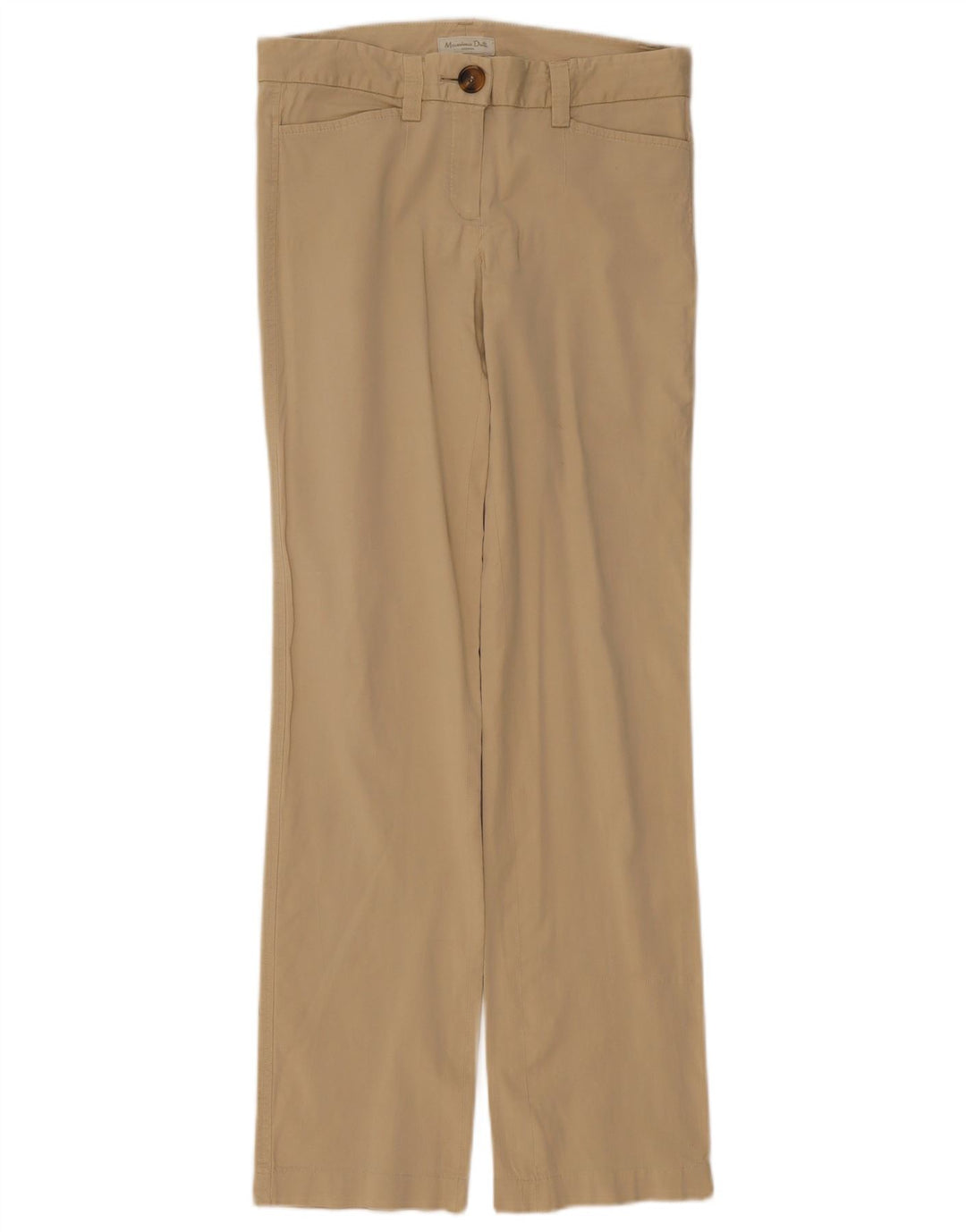 Pantalón Casual Recto Mujer Massimo Dutti W30 L32 Beige