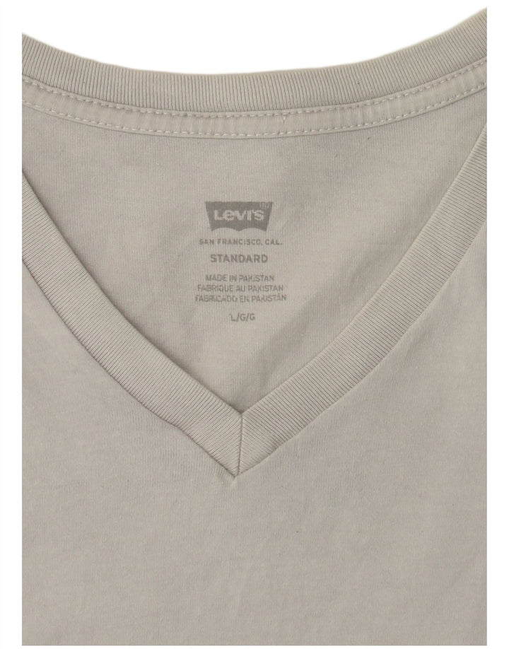 LEVI'S Camiseta de ajuste estándar para hombre, talla grande, gris