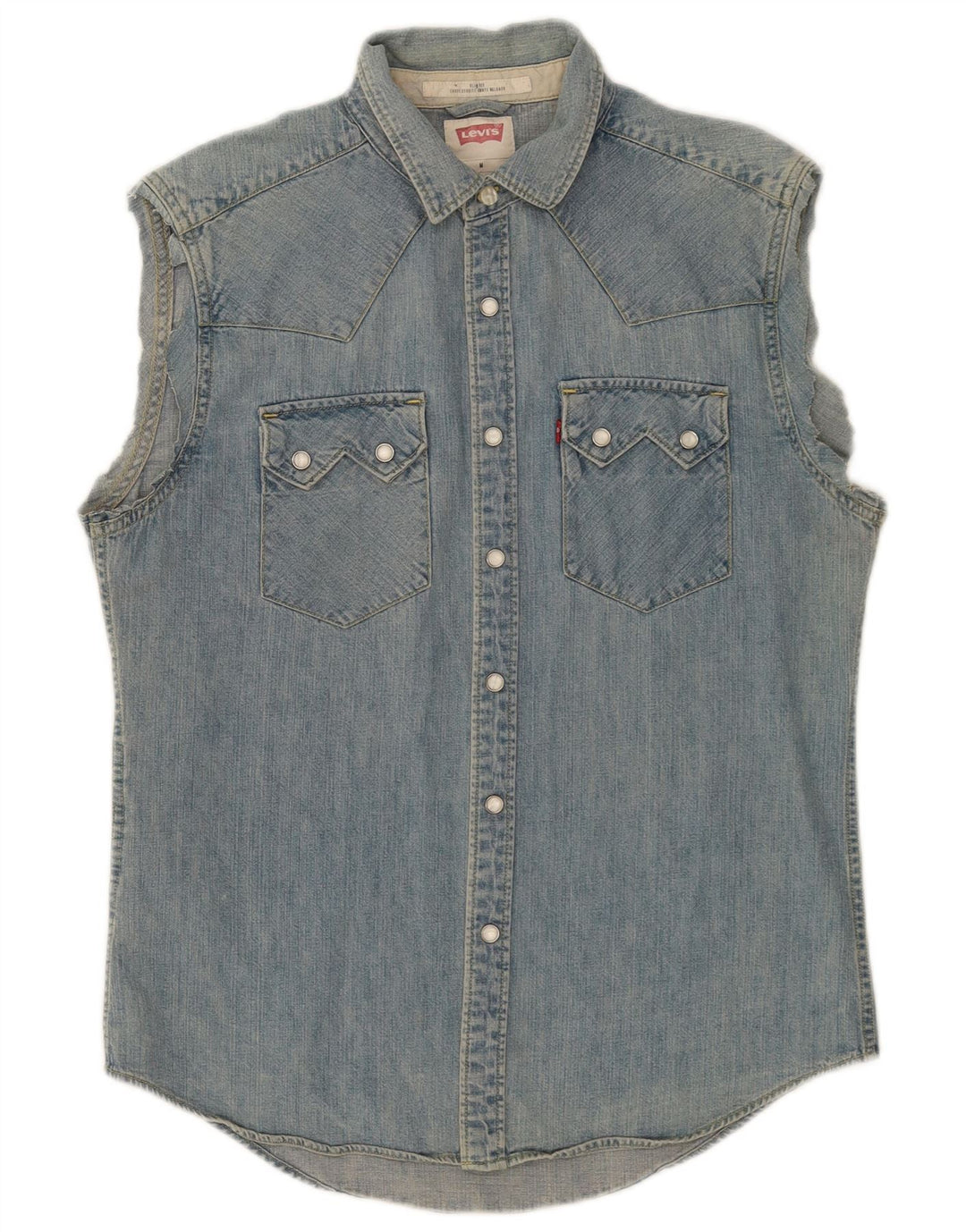 Levi's Hombre Camisa Vaquera Sin Mangas De Algodón Azul Medio