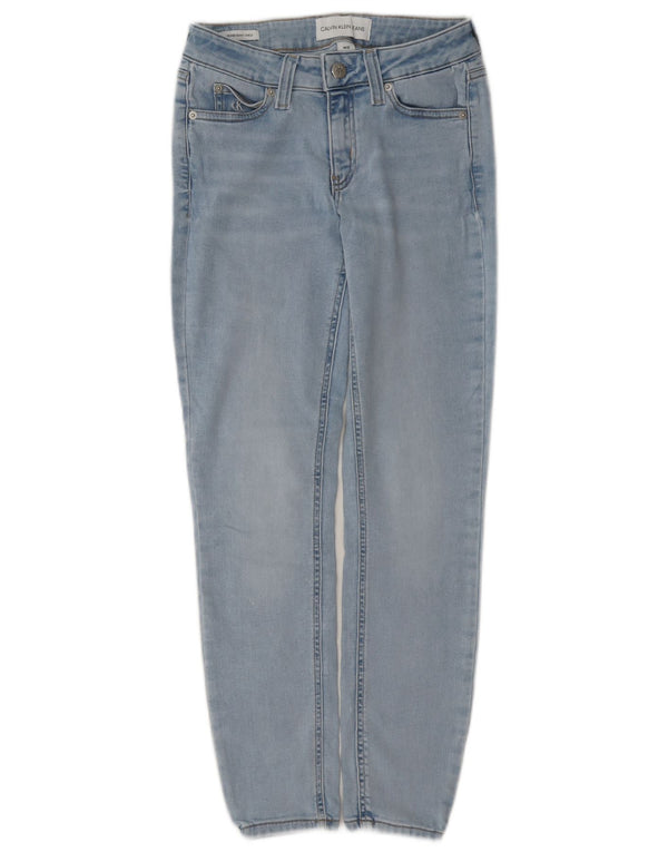 Vaqueros pitillo de talle medio para mujer Calvin Klein W25 L27 Algodón azul