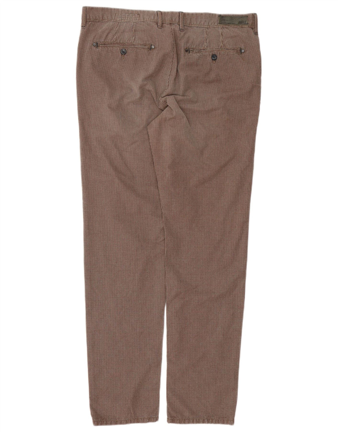 RIFLE Pantalón chino ajustado para hombre W33 L32 Algodón de pata de gallo marrón