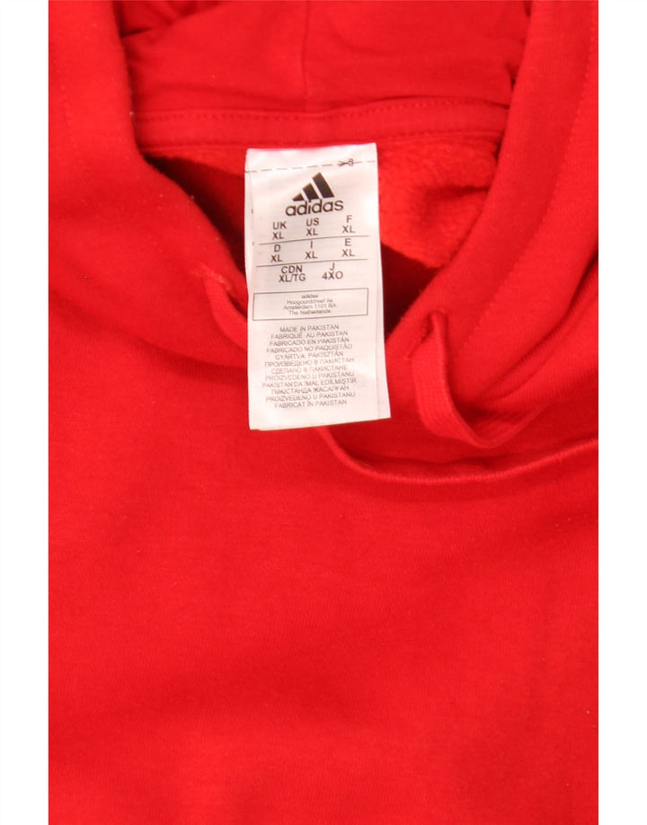 Adidas Hombre Sudadera Con Capucha Jumper XL Rojo Poliéster