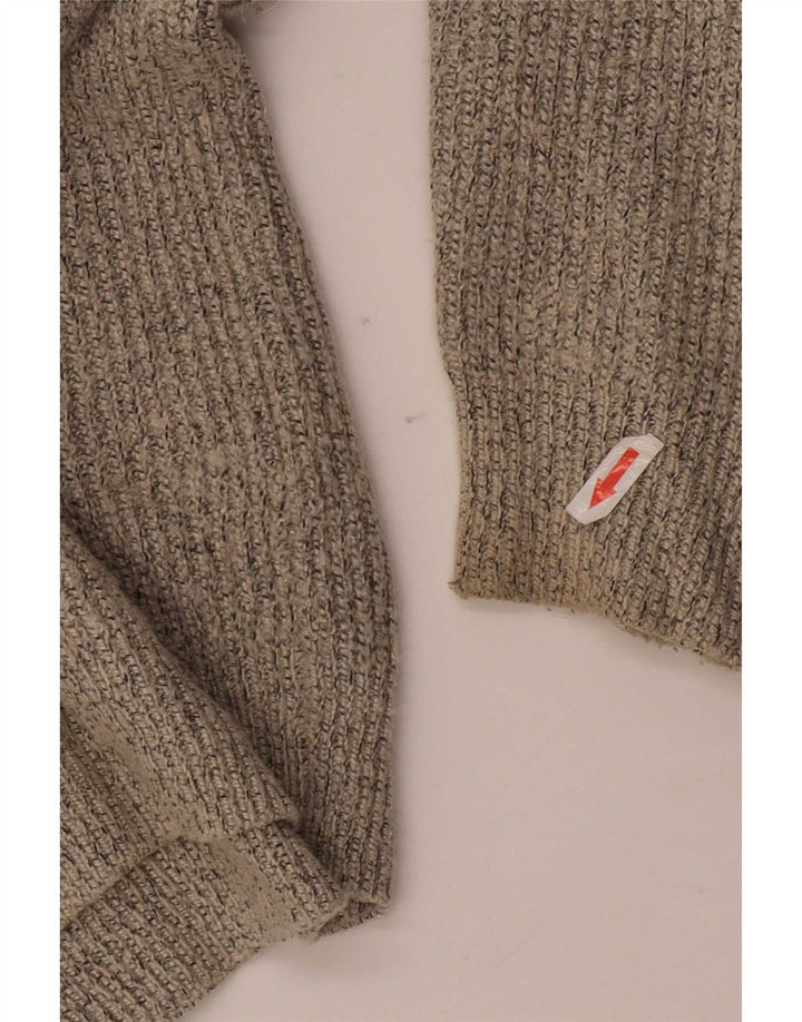 Marks & Spencer - Jersey de cuello redondo para hombre, talla grande, poliamida moteada gris