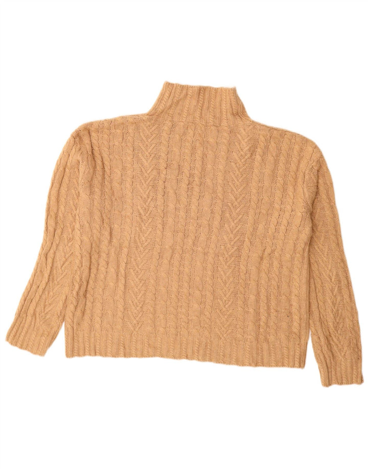 Marks & Spencer Suéter con Cuello Alto para Mujer UK 10 Small Beige