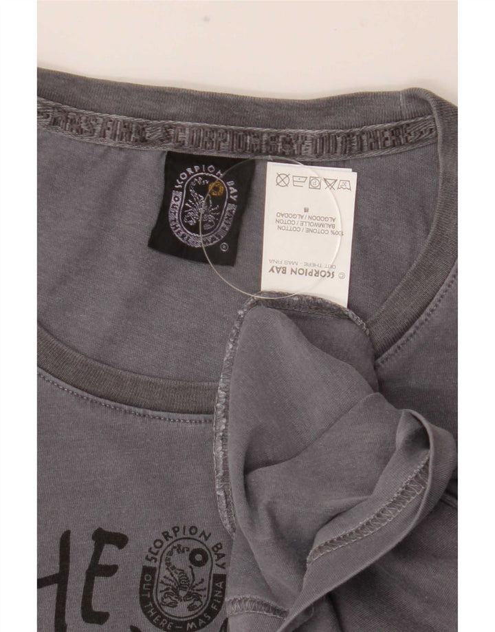 Scorpion Bay Top gráfico para hombre manga larga 2XL algodón gris