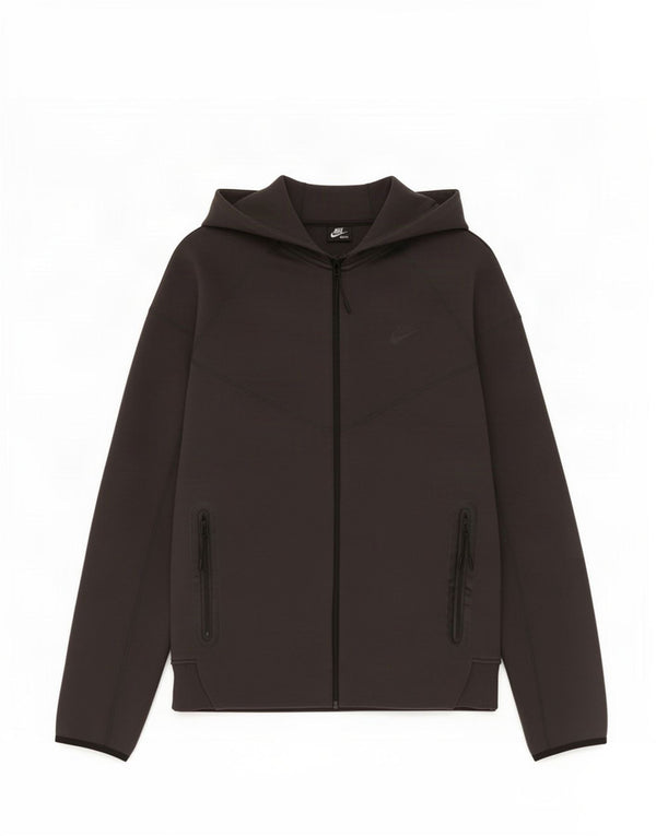 Nike - Sudadera con capucha y cremallera para hombre, algodón gris medio