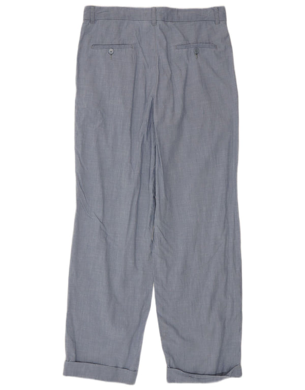 Max&Co. Pantalones chinos con pinzas para mujer UK 14 Large W32 L30 Algodón azul