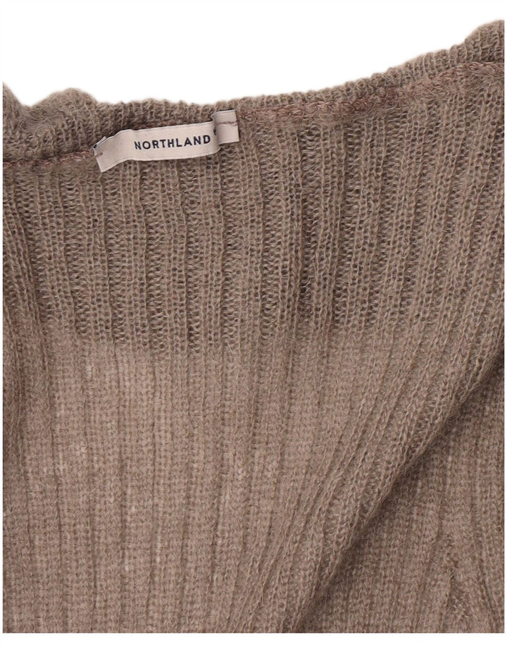 Northland Cárdigan Largo con Volantes en la Parte Delantera para Mujer UK 8 Small Gris