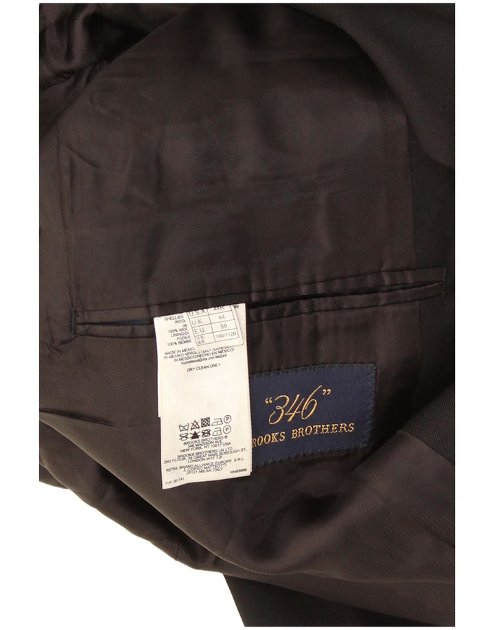 Brooks Brothers Chaqueta tipo blazer de 2 botones para hombre UK 44 2XL Clásico de lana negra