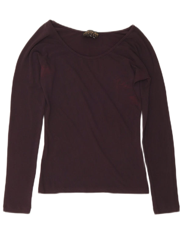 Patrizia Pepe Top para Mujer Manga Larga US 6 Medium Borgoña