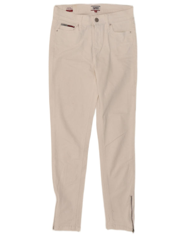 Tommy Hilfiger Vaqueros ajustados de talle medio Nora para mujer W26 L26 Algodón blanco