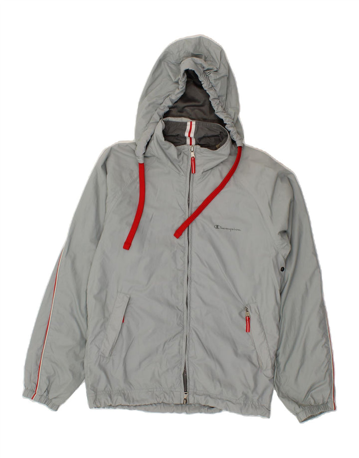 CHAMPION Mens Muscle Hooded Rain Jacket UK 36 Small Blue Polyester Vintage Champion and Second-Hand Champion from Messina Hembry 