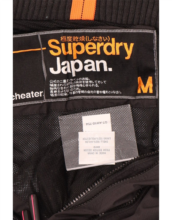 Superdry Chaqueta cortavientos con estampado Windcheater para mujer, talla 40, talla M, color negro