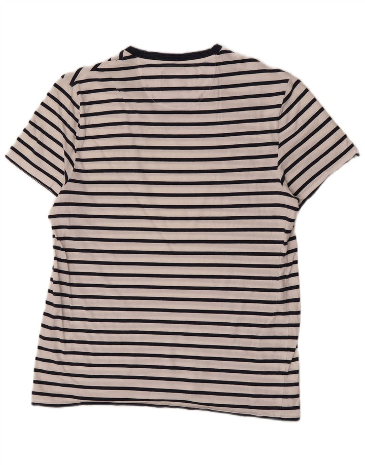 Camiseta Lyle & Scott para hombre Top mediano de algodón a rayas blancas